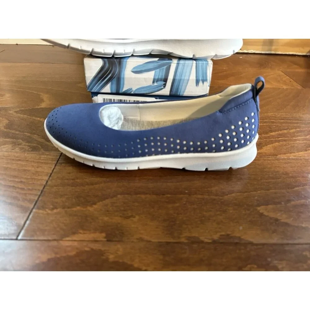 Clarks Women's Blue Step Allena Sea Loafer‎ Flat NEW Size 6.5 M Cloudsteppers